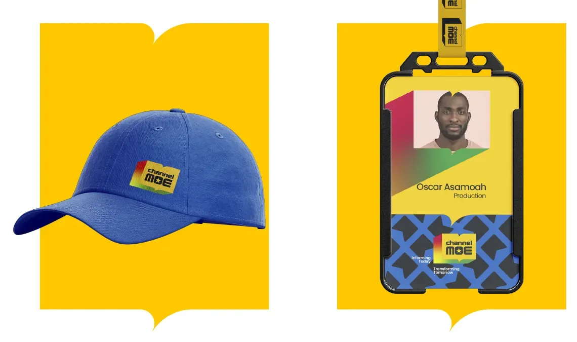 Blue cap and a staff ID badge in the Channel MOE system.